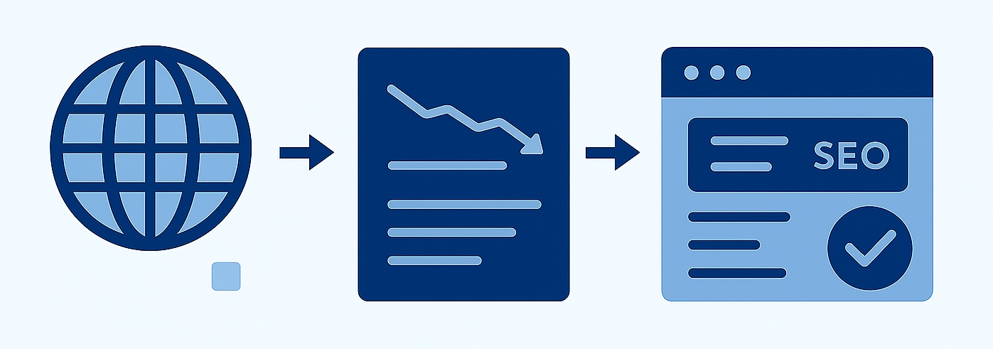 Illustration zu SEO-Optimierung und KI-Text