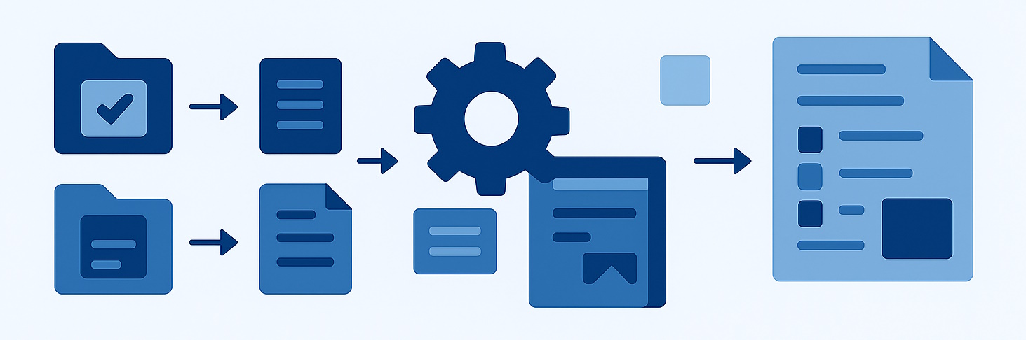 Illustration zu Texterstellung aus Datenquellen